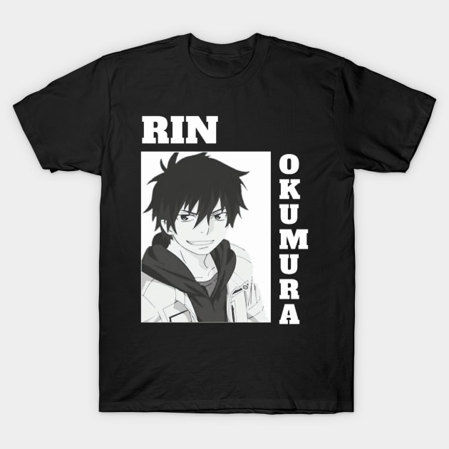 Blue Exorcist Rin Okumura T-Shirt by Ibrahimm